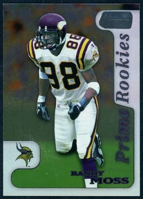 1998 Topps Stadium Club Randy Moss #PR9 Prime Rookies RC Minnesota Vikings HOF - Image 1 of 2