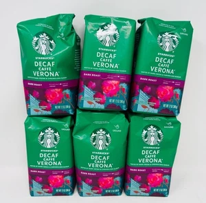 New Starbucks Decaf Caffé Verona Dark Roast Ground Coffee 12 Ounce Pack of 6 - Picture 1 of 6
