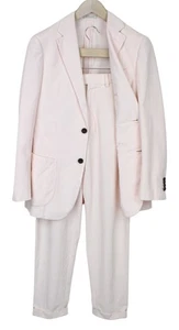 SUITSUPPLY Havana Patch Men's Suit UK36R Pink Slim Cotton Velvet Cord 2-PC - Picture 1 of 13