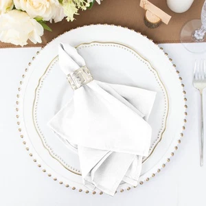 200 Polyester 17x17" TABLE NAPKINS Wholesale Lot Wedding Party Linens Bulk - Picture 1 of 282