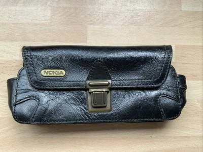 Custodia in pelle nera originale Nokia 9000 lunga 7" profonda 3 1/2" - Immagine 1 di 4