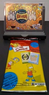 2000 Artbox The Simpsons Collectible Stickers Prism BARNEY #C7 Rare CHASE Foil* - Image 1 of 3