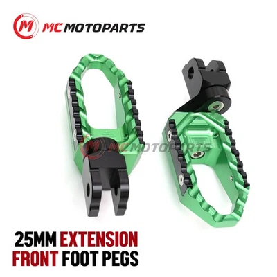 Para Kawasaki Ninja 650R EX650JHF 17-21 1 pulgada estriberas anchas delanteras de ciclista Foto 1 de 4