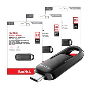 SanDisk 64GB 128GB 256GB Ultra Slider USB Type-C Flash Drive Memory Stick LOT