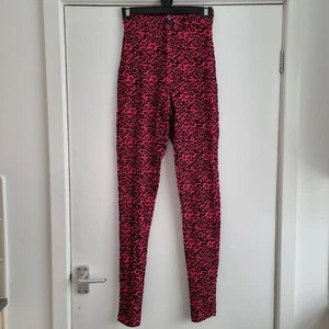 Collectif clothing punk psychobilly pink with black velvet flock high rise... - Picture 1 of 7