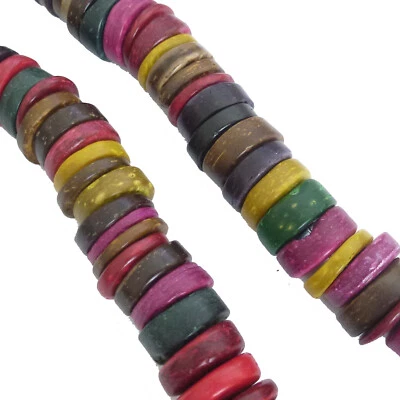 Perlen aus Kokosnuss Schale Scheiben 11-12 mm 100-110 Stück nenad-design AN497 - Bild 1 von 4