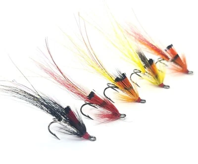 FLIES-R-US Ally's Shrimp - Wild Boars Salmon Doubles Sz8 AssortedColours, Sea Trout Flies