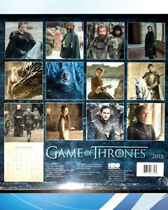 GAME OF THRONES YEAR 2018 CALENDER, HBO GEORGE RR MARTIN NEW SEALED *read* - Picture 1 of 3