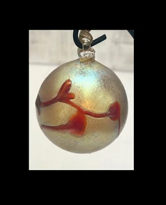 Ornamento lucentezza oro vetro soffiato - Foto 1 di 1