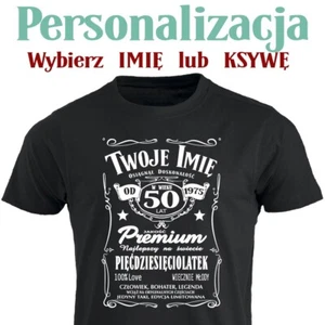 50 lat urodziny 1975 smieszna koszulka personalizowana camiseta polska prezent PL - Imagen 1 de 14