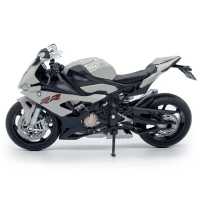 1:12 BMW S1000RR Motorcycle Model Diecast Toy Vehicle for Boys Kids Gifts Gray - Image 1 of 4