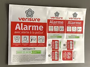 VERISURE alarme, Plaque de 7 Autocollants Authentique 2024 NEUF - Foto 1 di 3