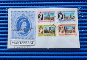 1978 Montserrat Queen Elizabeth II 25th Anniversary Coronation First Day Cover - Picture 1 of 2