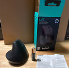 Logitech Lift Vertical Ergonomic Mouse, Bluetooth/Logi Bolt USB Receiver Black