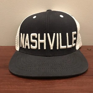 Nashville Predators Top Of The World Hat Meshback Snapback Flatbill Lettering - Picture 1 of 8