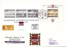 Ö.1981 ANK.Nr.N10 Schwarzdruckblock WIPA 1981 auf Ersttags-Brief mit Block !