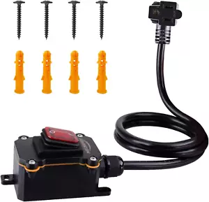 Heavy Duty Waterproof Extension Cord with On/Off Switch,Inline Cord Switch with - Picture 1 of 12