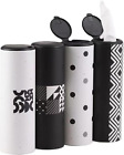 Car Tissue Holder With Facial Tissues Bulk - 4 Pk Car Tissues Cylinder With Cap,