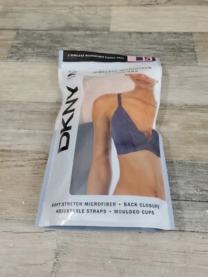 Sujetador DKNY Inalámbrico Suave Elástico Microfibra Suave Talla Pequeña I256Y Paquete de 2 NUEVO Foto 1 de 4