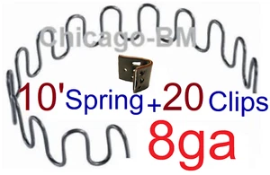 10 pies 8 ga + 20 clips EK Zig Zag Primavera-Muebles-Tapicería Automática-HECHO EN EE. UU. - Imagen 1 de 7