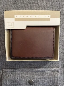 Perry Ellis dreifach faltbare Kreditkarten Geldbörse Stil 851265 Neu mit Etikett - Bild 1 von 5