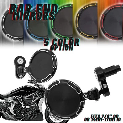 Espejos retrovisores de extremo de barra CNC ajustables - se adapta a Ducati XDiavel, Panigale, Monster, 5 colores Foto 1 de 4