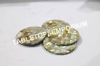 Marble Round Coaster Plate Golden Mother of Pearl Inlay Decorative New Year E281