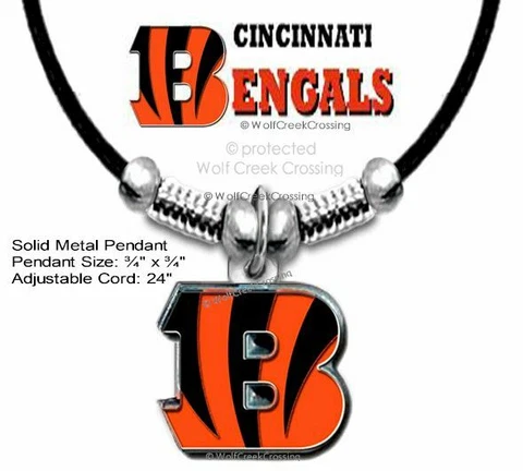 CINCINNATI BENGALS TIGER NECKLACE JEWELRY NFL FOOTBALL SPORTS GEAR FREE SHIP #B' Cover