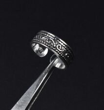 925 Solid Sterling Silver Plain Adjustable Toe Ring Q455