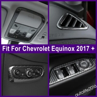 Accesorios interiores de fibra de carbono cubierta de aire embellecedor para Chevrolet Equinox 2018-2022 Foto 1 de 4