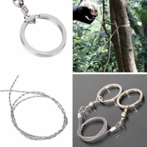 WIRE SAW CAMPING HIKING STAINLESS STEEL COMMANDO SURVIVAL EMERGENCY CUTTING ROPE - Picture 1 of 6