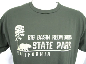 Usato in ottime condizioni!! T-shirt Big Basin Redwoods State Park California verde uomo taglia XL - Foto 1 di 7