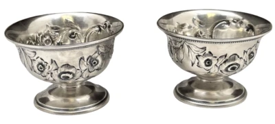 Gorham Coin Silver Pair of Open Salt Cellars from 1850s - Изображение 1 из 4