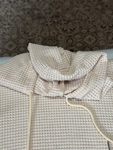 OFF WHITE Felpa con cappuccio SHEIN CURVE con tasca frontale taglia 3X colore crema