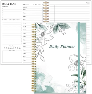 Daily Planner Undated - B5 to Do List Notebook Hourly Schedules, Spiral Appointm - Picture 1 of 12