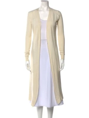 Theory Long Oatmeal Cream 100% Cashmere Open Cardigan Size p - Image 1 of 4