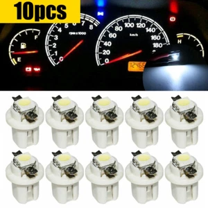10x T5 B8.5D 5050 White Car Dashboard Instrument LED Light Bulb Car Accessories - Picture 1 of 4