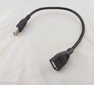 USB 2.0 A Male to Female Extension Data Charging Cable flexible Cord Black 1FT - Image 1 of 4
