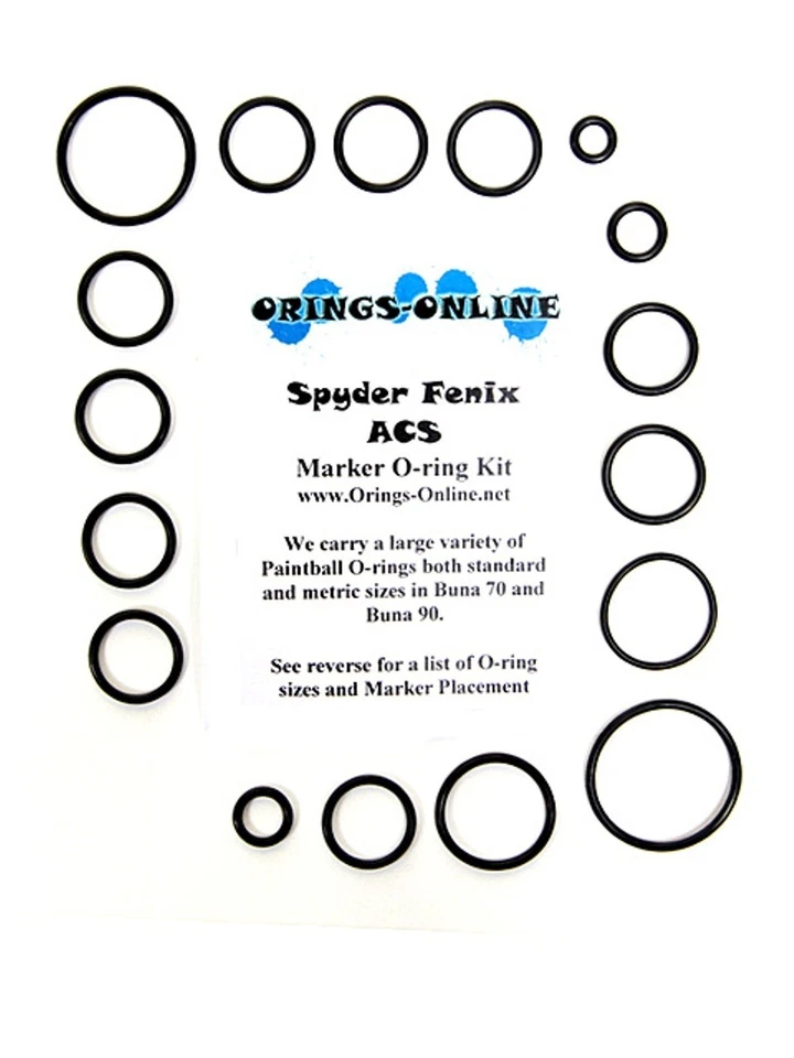 ORINGS-ONLINE Spyder Fenix ACS Paintball Marker O-ring Oring Kit x 2 rebuilds / kits