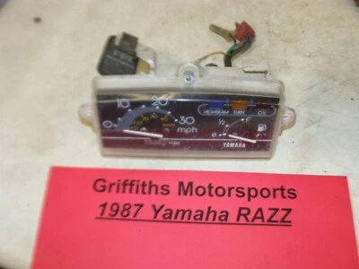 1987 年雅马哈 RAZZ 50cc SH50 滑板车 OEM 速度计 速度表 2232 英里 — 第 1/4 张图片