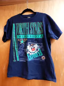 T-Shirt LARGE NHL Minnesota North Stars TAZ 'Enforcer' Looney Tunes Warners 1991 - Bild 1 von 7