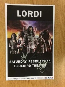 LORDI SIGNED X4 DENVER 2017 KONZERT POSTER AUTOGRAMM - Bild 1 von 2