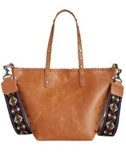 Circus Sam Edelman Lela Studded Faux-Leather Tote - Tribal Crossbody Strap #8117 - Picture 1 of 8
