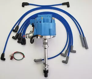 DISTRIBUIDOR CHEVY GMC 4,3 L 262 EFI A CARB HEI + CABLES BUJÍA AZUL 8 mm EE. UU. - Imagen 1 de 3