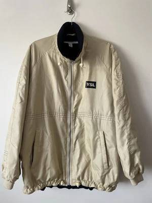 Vintage Saint Laurent Jeans YSL Fleece Lined Waterproof Oversized Jacket Size S - Image 1 of 4