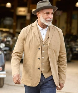 Joe Browns Men's Vintage Workwear Twill Blazer - Picture 1 of 6