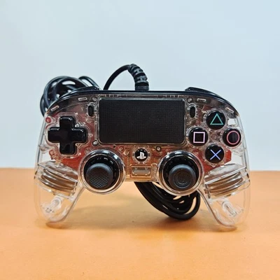 CONTROLLER per Sony Playstation 4 PS4 NACON WIRED COMPACT TRASPARENTE OTTIMO - Image 1 of 4