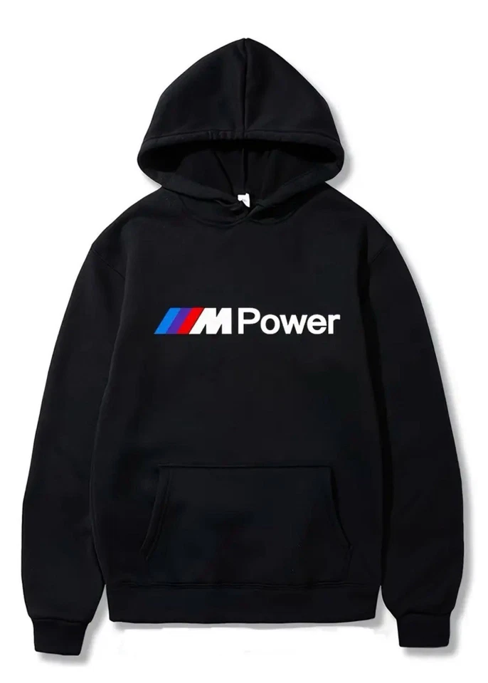 * Новый BMW M питания M1 M2 M3 M4 M5 M6 толстовка с капюшоном мужской черный пуловер с карманами размер: XL - Изображение 1 из 1