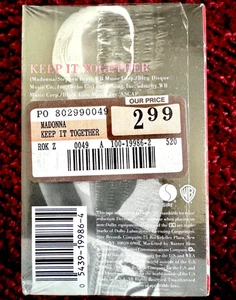 MADONNA KEEP IT TOGETHER CASSETTE TAPE SEALED SINGLE US LP PROMO HYPE SLIP BOX - Picture 1 of 6