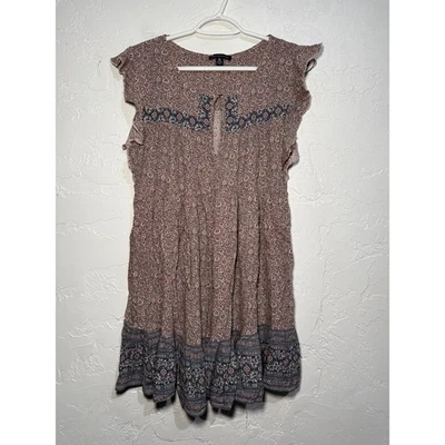 Женская блузка-туника American Eagle с оборками пейсли дольман рукав XXL богемное - Изображение 1 из 4